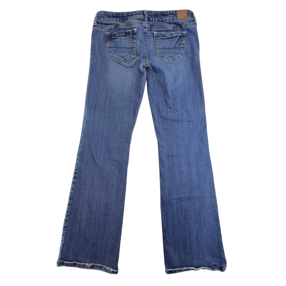 American Eagle Favorite Boyfriend Jeans Womens 4 Blue Stretch Low Rise - Picture 2 of 10